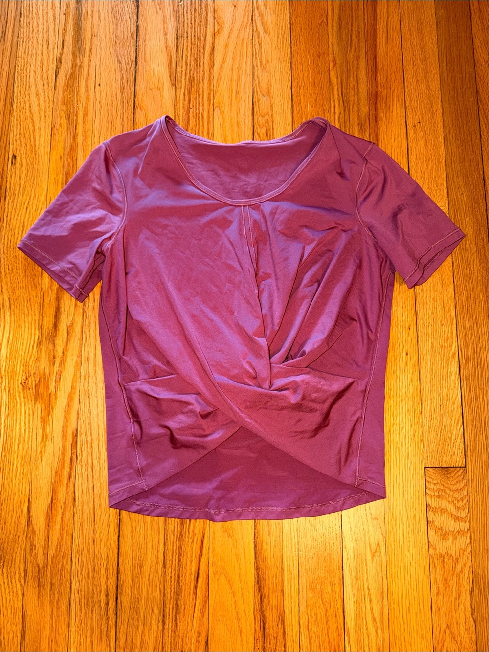 Lululemon Women's Short-Sleeve Twist Front Top - Plum